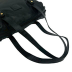Celine Vintage Triomphe Logo Leather Tote Shoulder Bag Mini Black — view 4