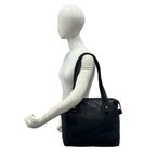 Celine Vintage Triomphe Logo Leather Tote Shoulder Bag Mini Black — view 2