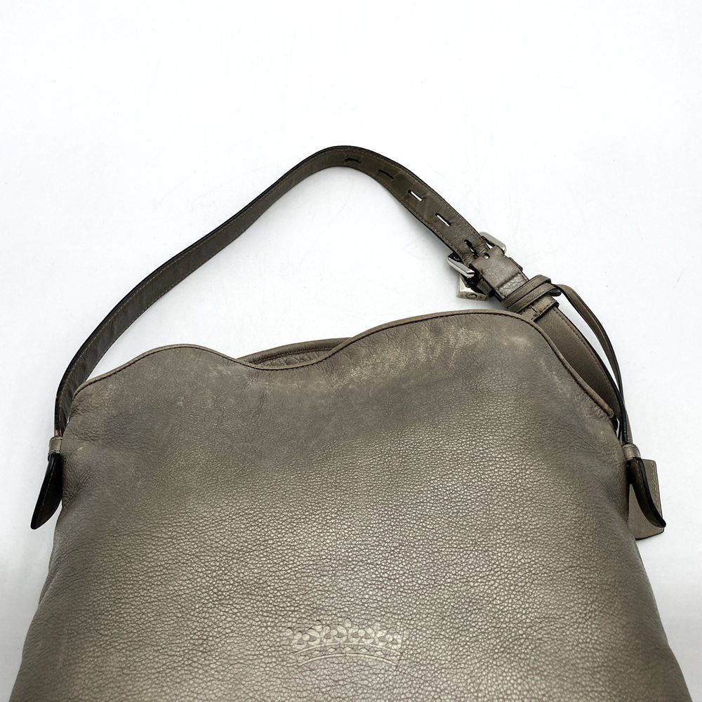 Loewe Heritage Shoulder Bag Leather Silver Metallic — view 5