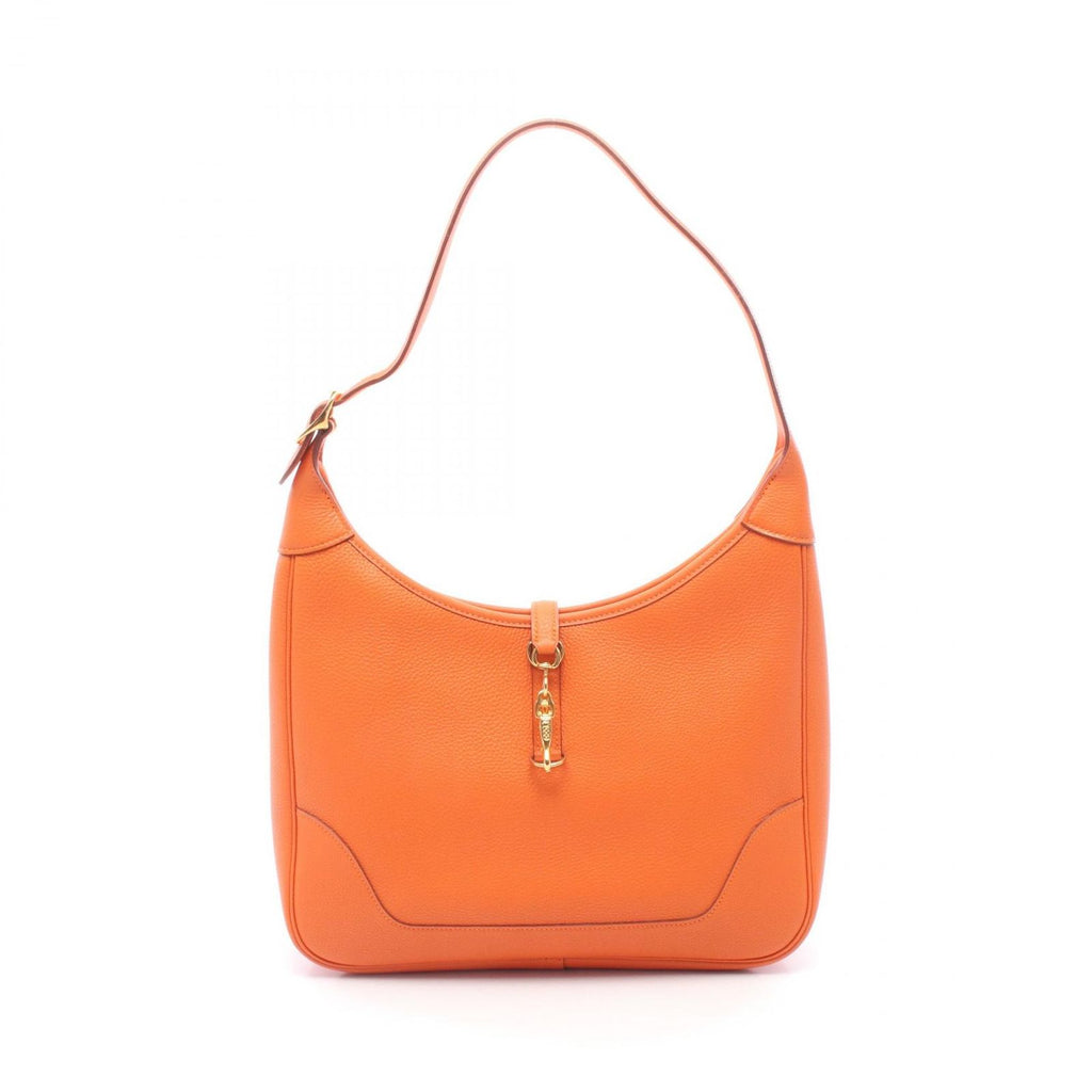 Hermes Shoulder Bag Trim 31 Orange Leather