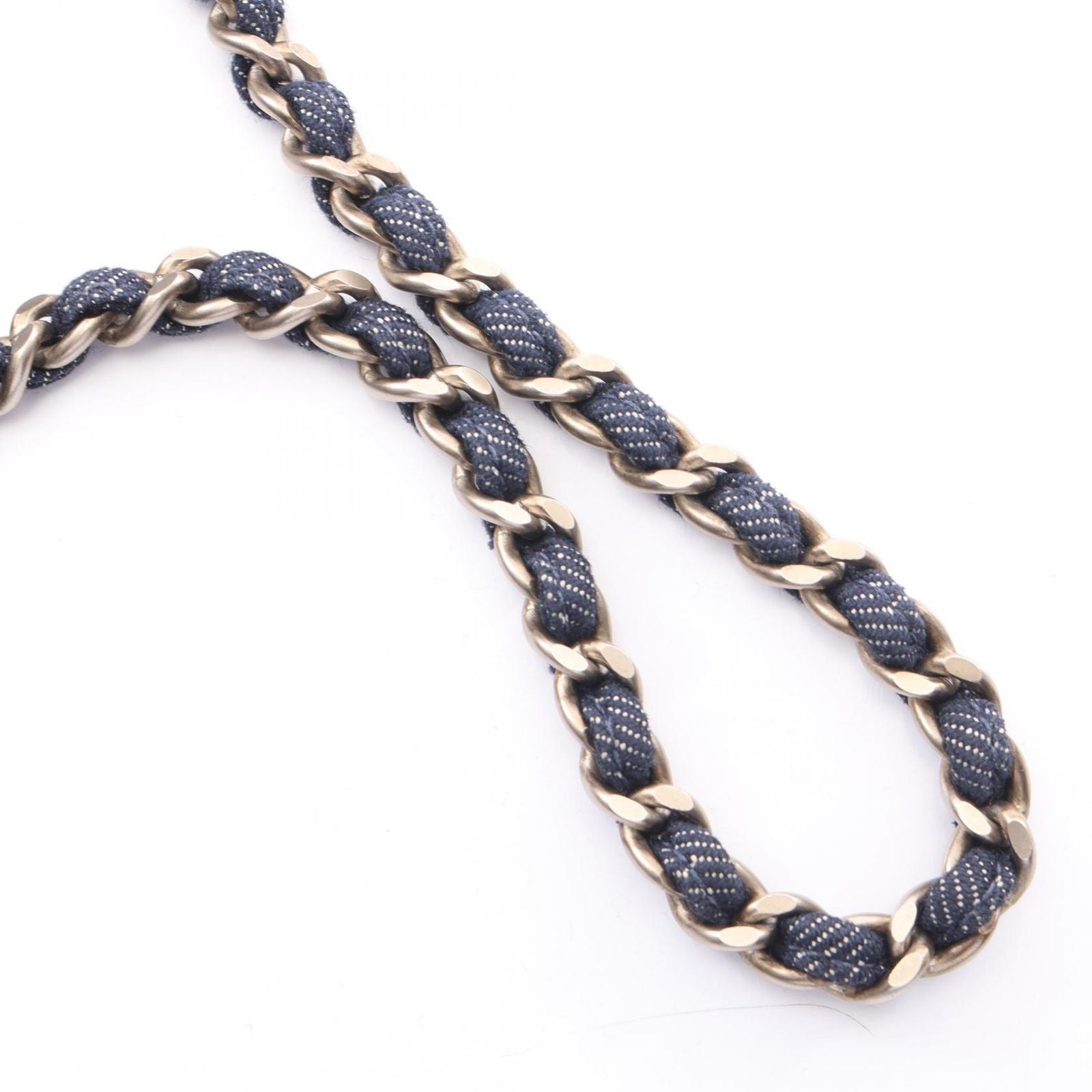 Chanel Handbag Choco Bar Indigo Blue Denim Bar Chain — view 8