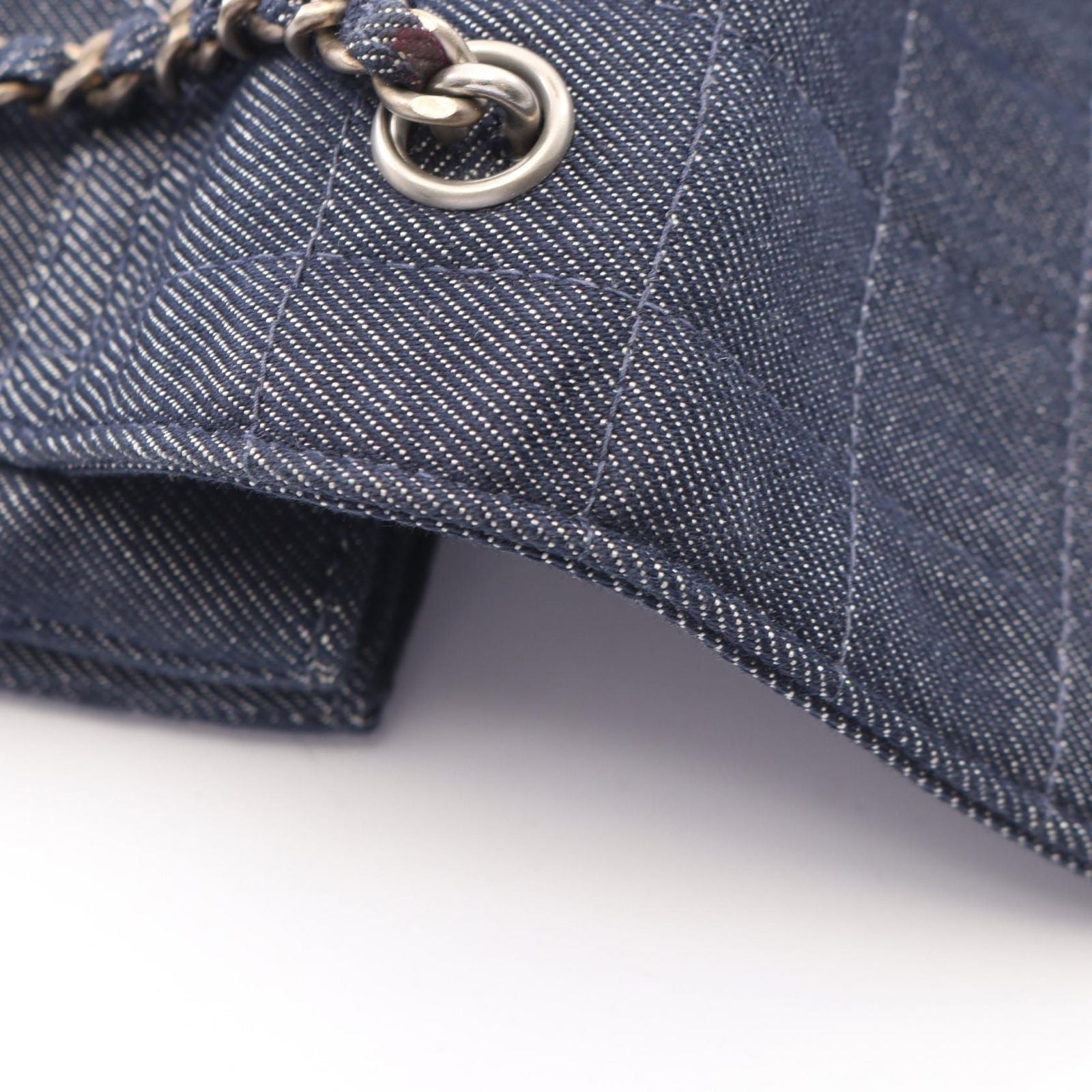 Chanel Handbag Choco Bar Indigo Blue Denim Bar Chain — view 7