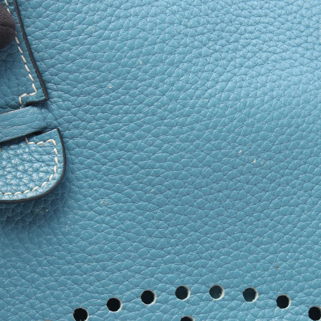 Hermes Shoulder Bag Evelyne 3 Trois PM Blue Jean Leather — view 6