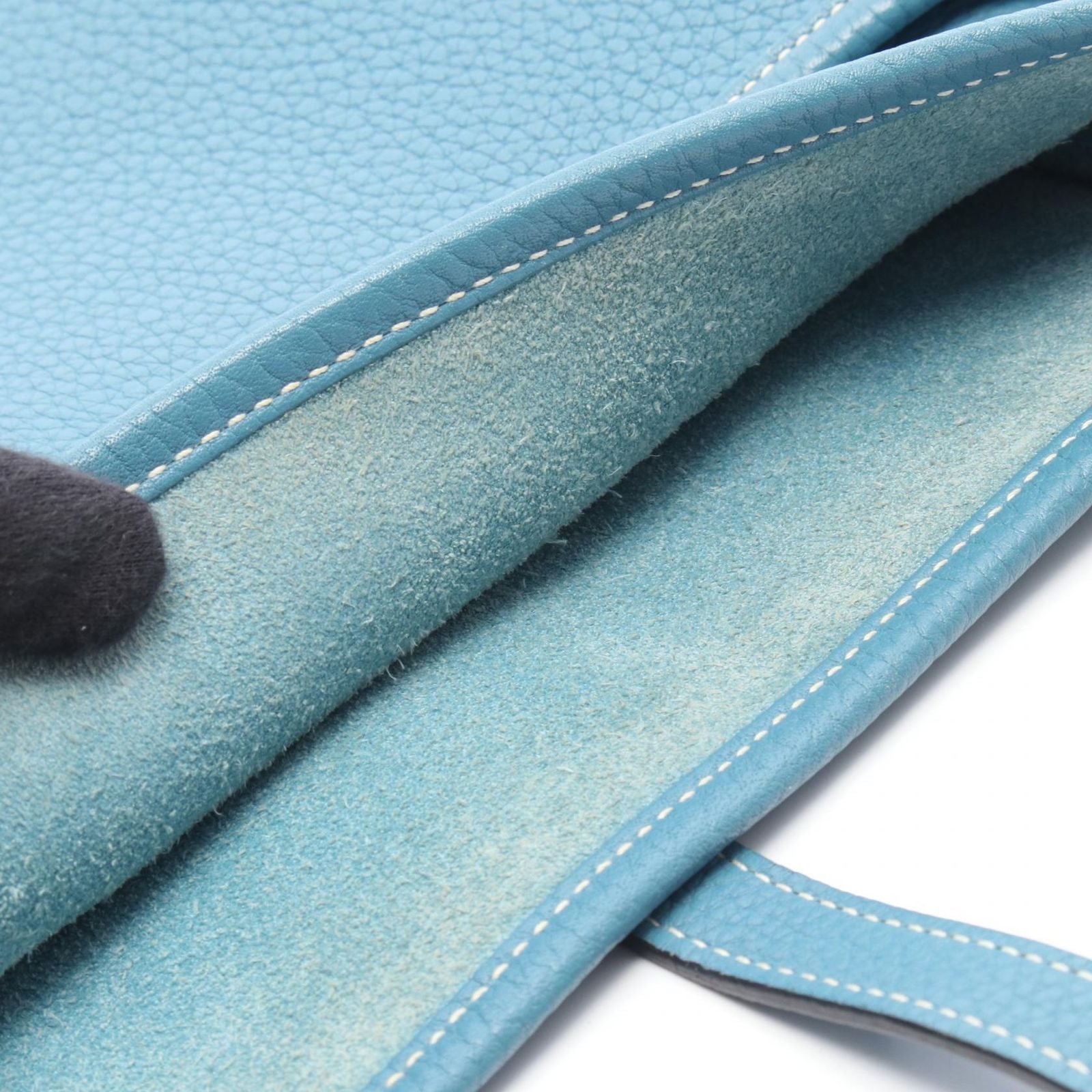Hermes Shoulder Bag Evelyne 3 Trois PM Blue Jean Leather — view 7