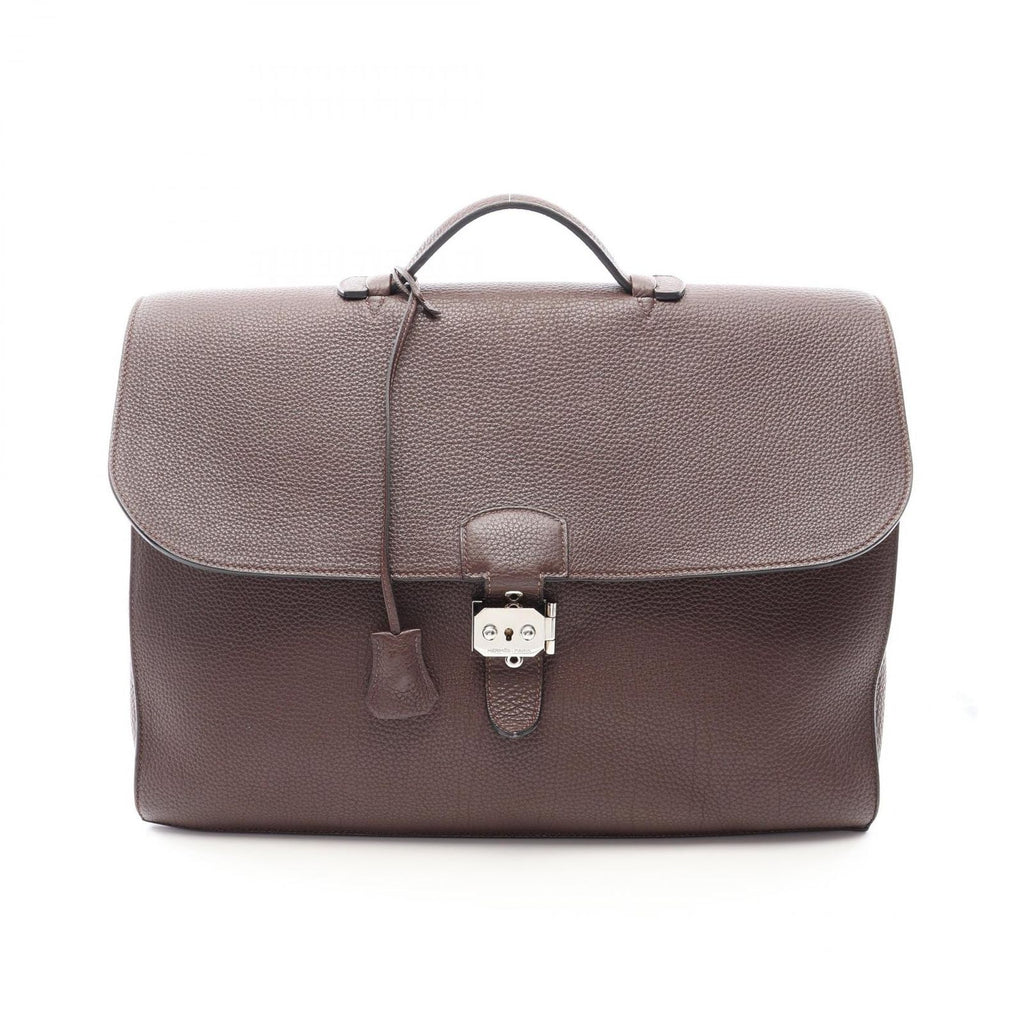 Hermes Business Bag Sac a Depeches 41 Chocolat Leather
