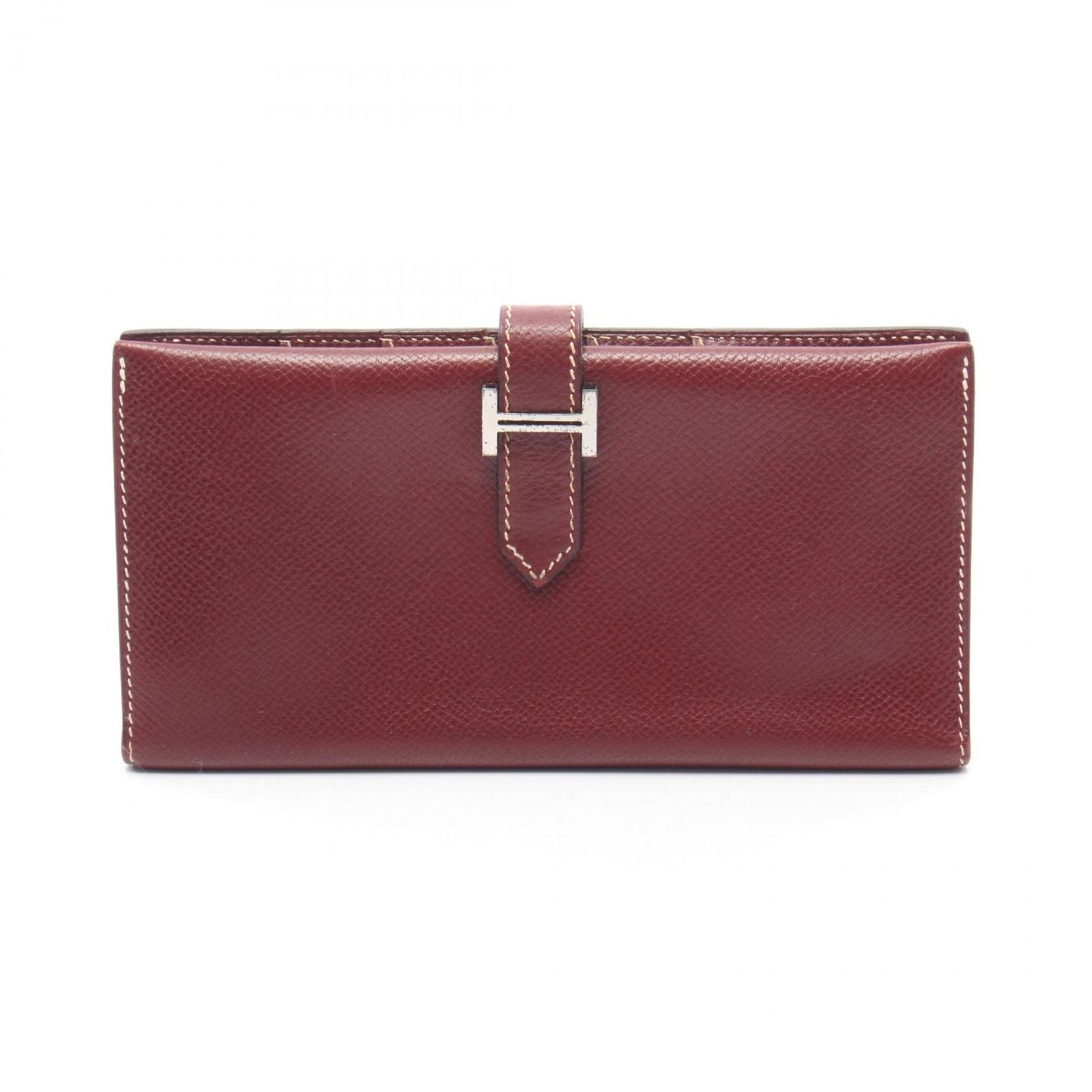 Hermes Bifold Wallet Bearn Classic Rouge Ash Leather