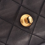 Chanel Shoulder Bag Quilted Single Flap Black Lambskin Chain — view 7