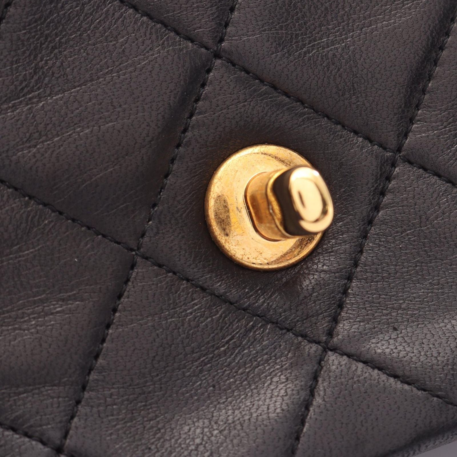 Chanel Shoulder Bag Quilted Single Flap Black Lambskin Chain — view 7