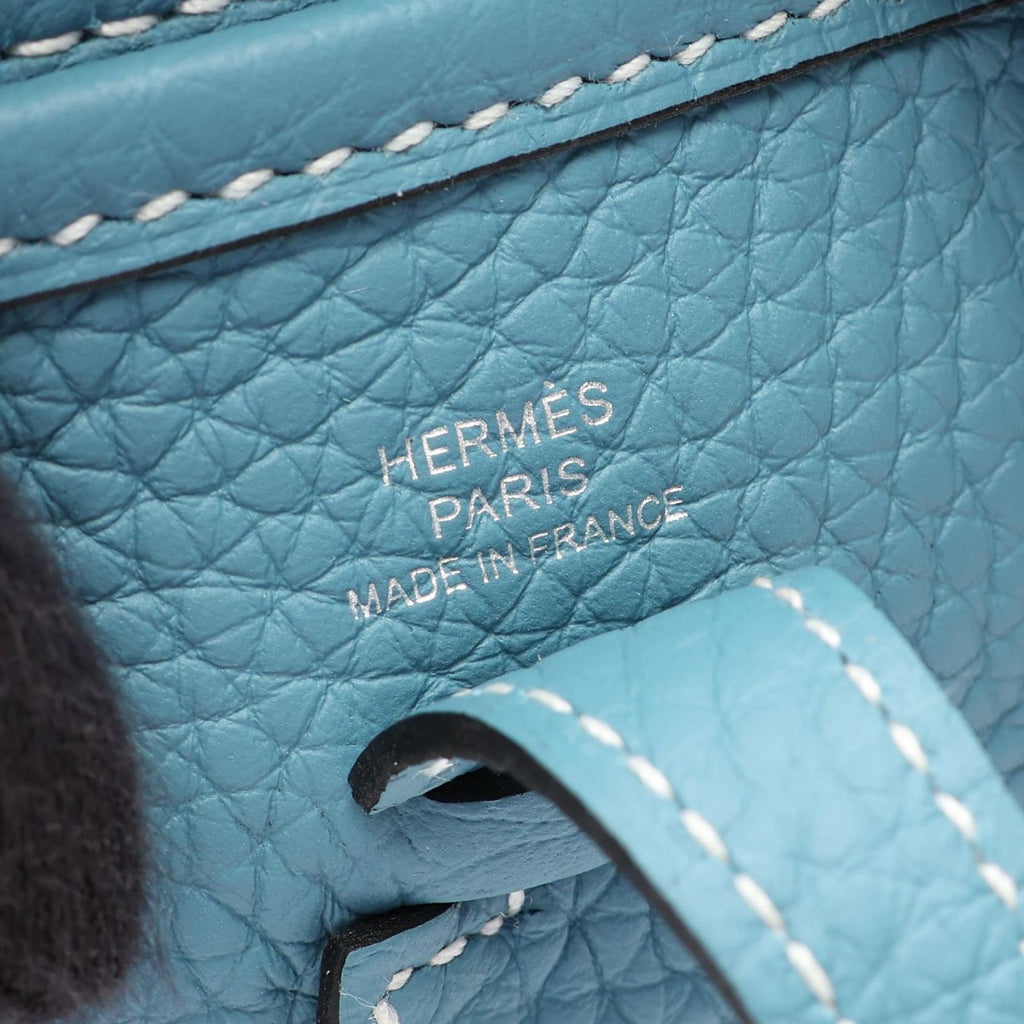 Hermes Shoulder Bag Evelyne TPM Amazon New Blue Jean Leather TPM — view 4