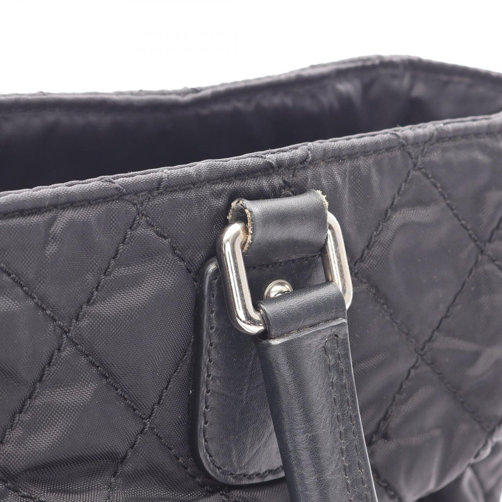 Chanel Tote Paris New York Line Black Nylon Leather New — view 9