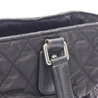 Chanel Tote Paris New York Line Black Nylon Leather New — view 9