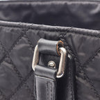 Chanel Tote Paris New York Line Black Nylon Leather New — view 8
