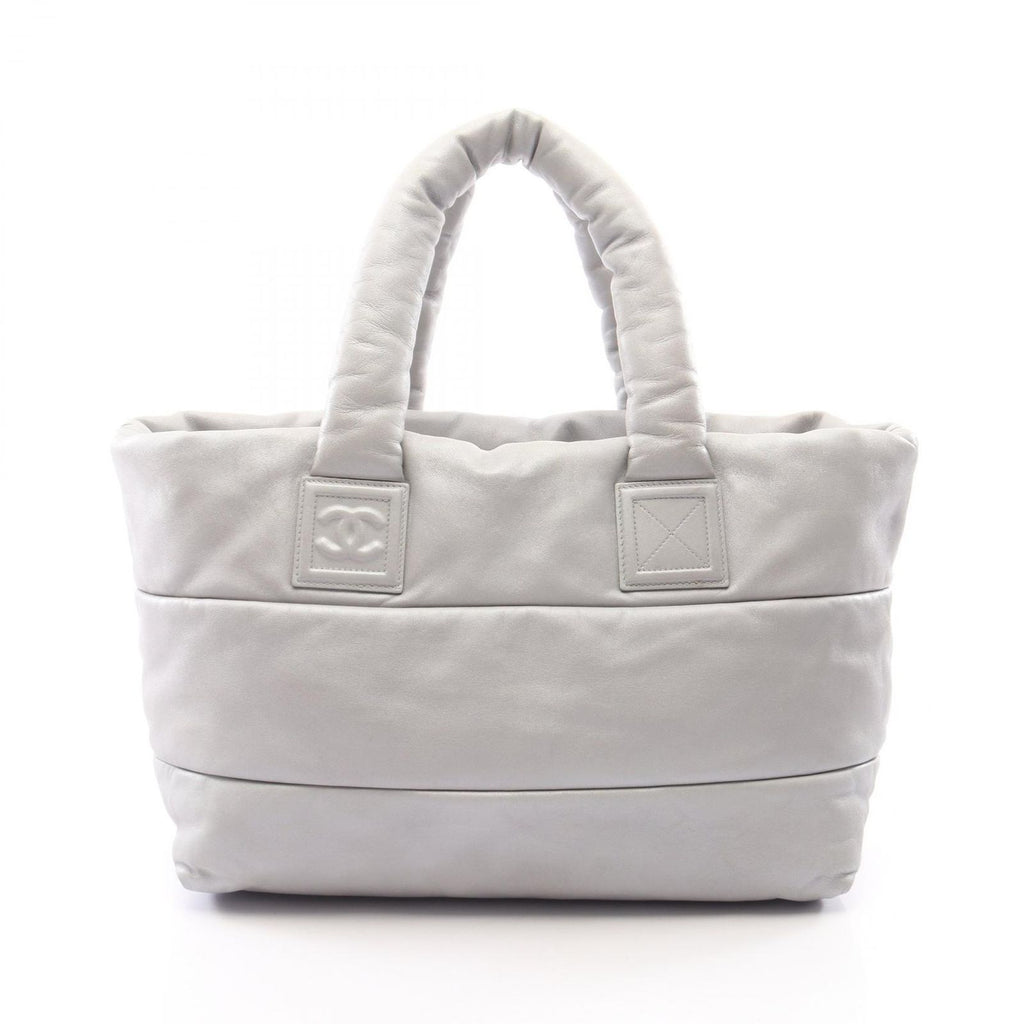 Chanel Tote Coco Cocoon GM Reversible Silver Leather GM