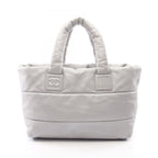 Chanel Tote Coco Cocoon GM Reversible Silver Leather GM