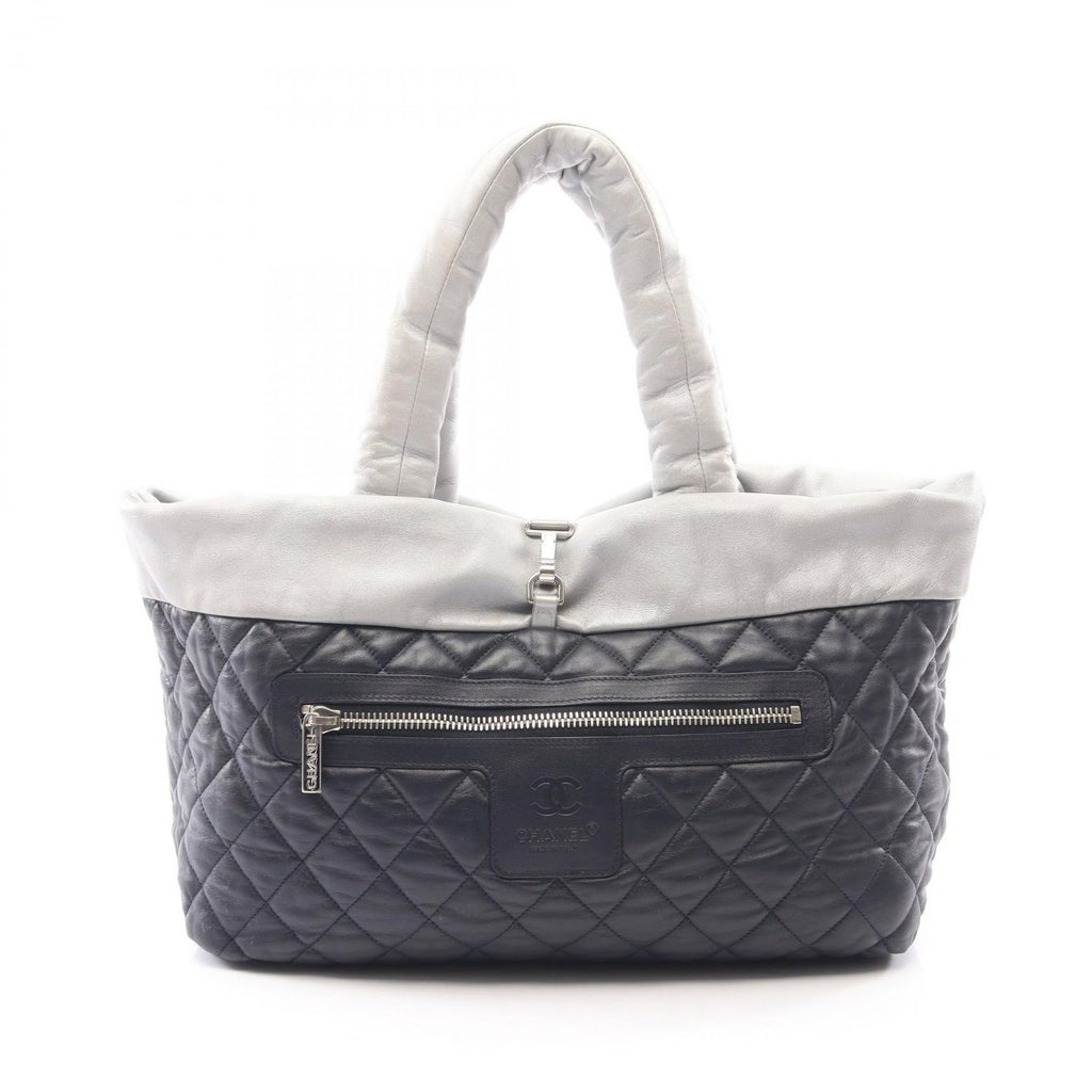 Chanel Tote Coco Cocoon GM Reversible Silver Leather GM — view 6