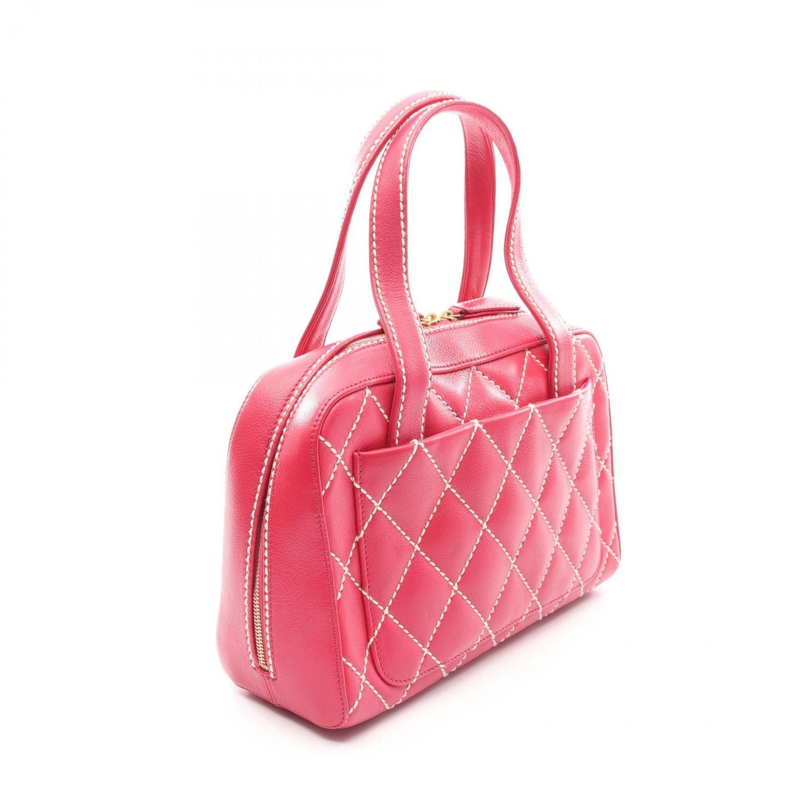 Chanel Handbag Wild Stitch Magenta Leather — view 2