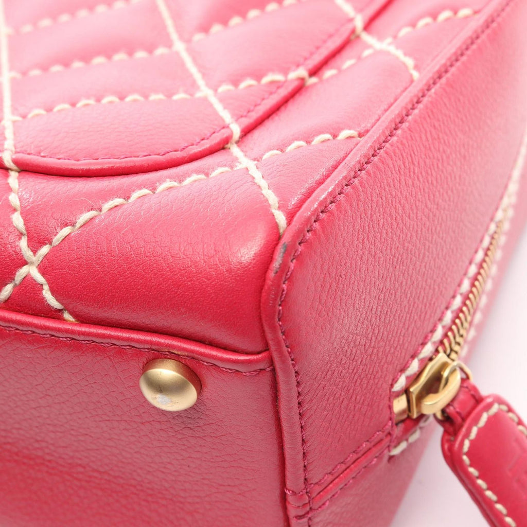Chanel Handbag Wild Stitch Magenta Leather — view 8