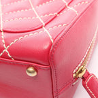 Chanel Handbag Wild Stitch Magenta Leather — view 8