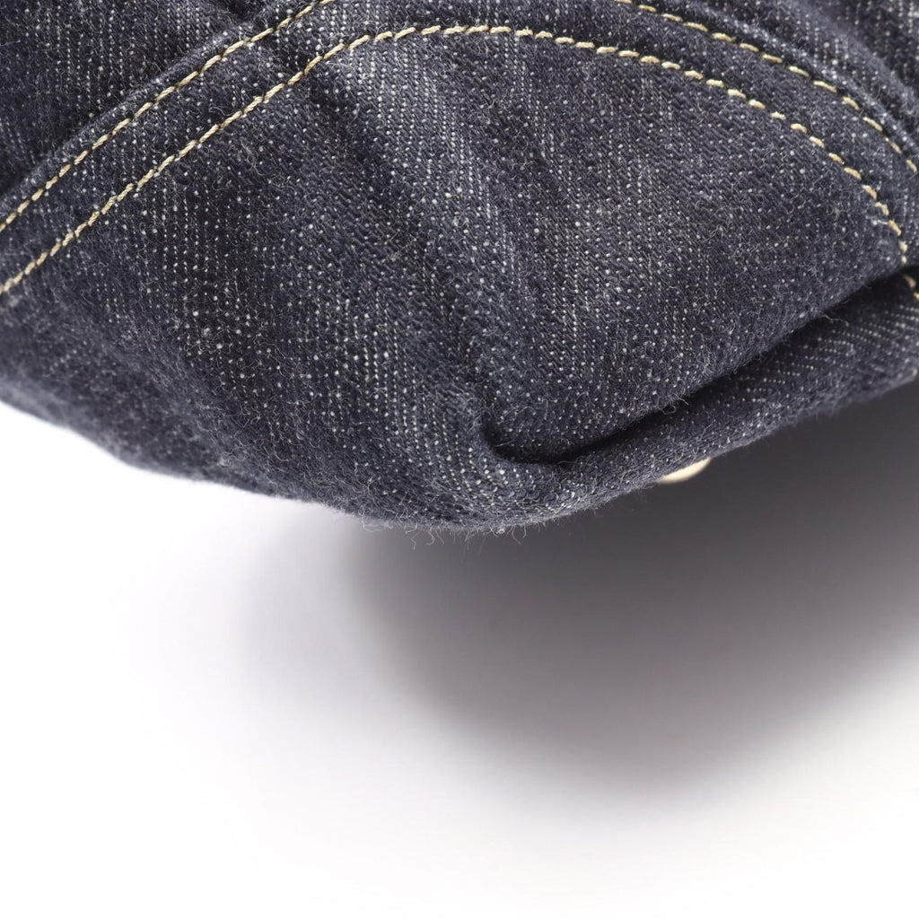 Chanel Handbag Spark Ring Denim CC Logo Indigo Blue — view 9