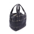 Chanel Handbag Spark Ring Denim CC Logo Indigo Blue — view 2