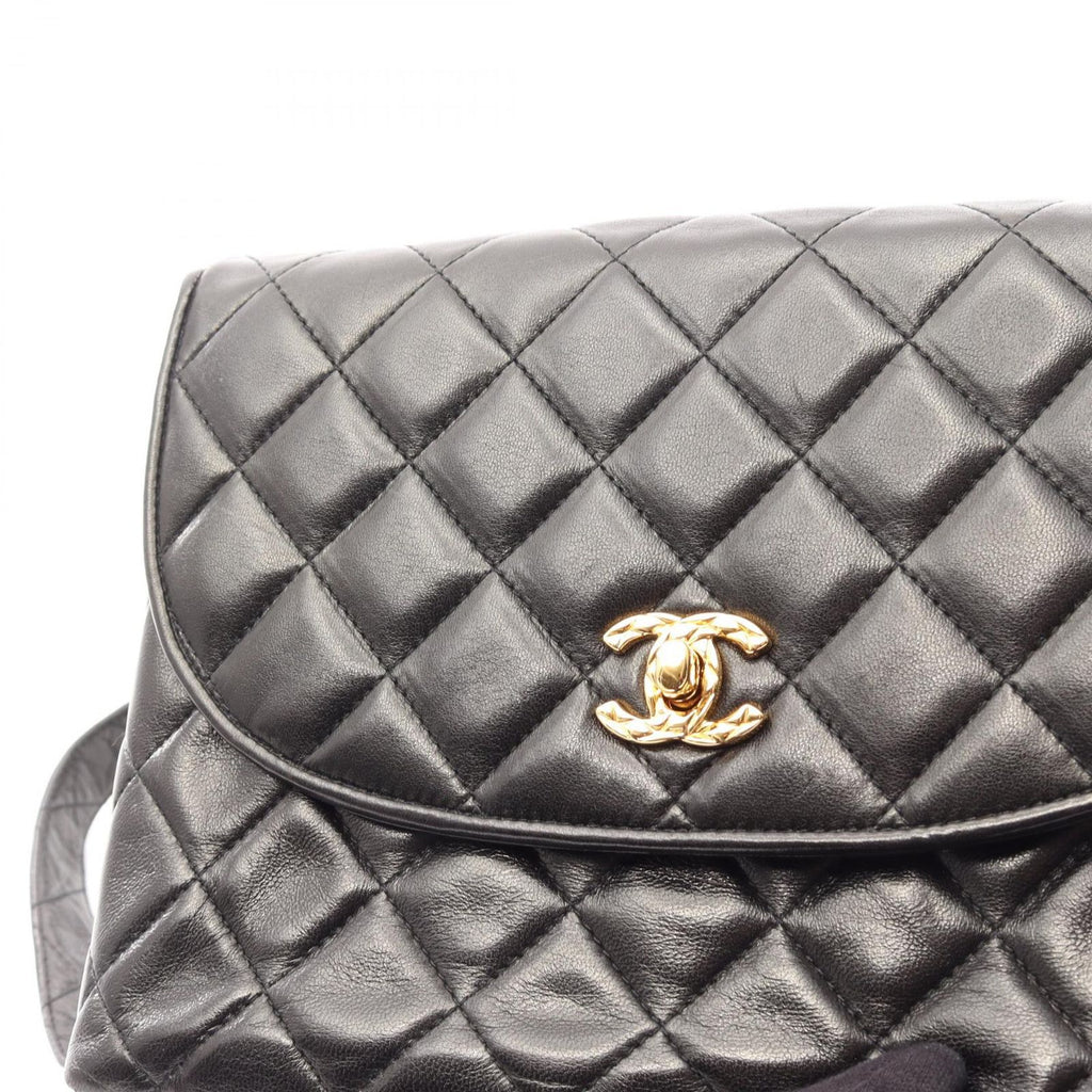 Chanel Shoulder Bag Quilted Black Lambskin — view 7