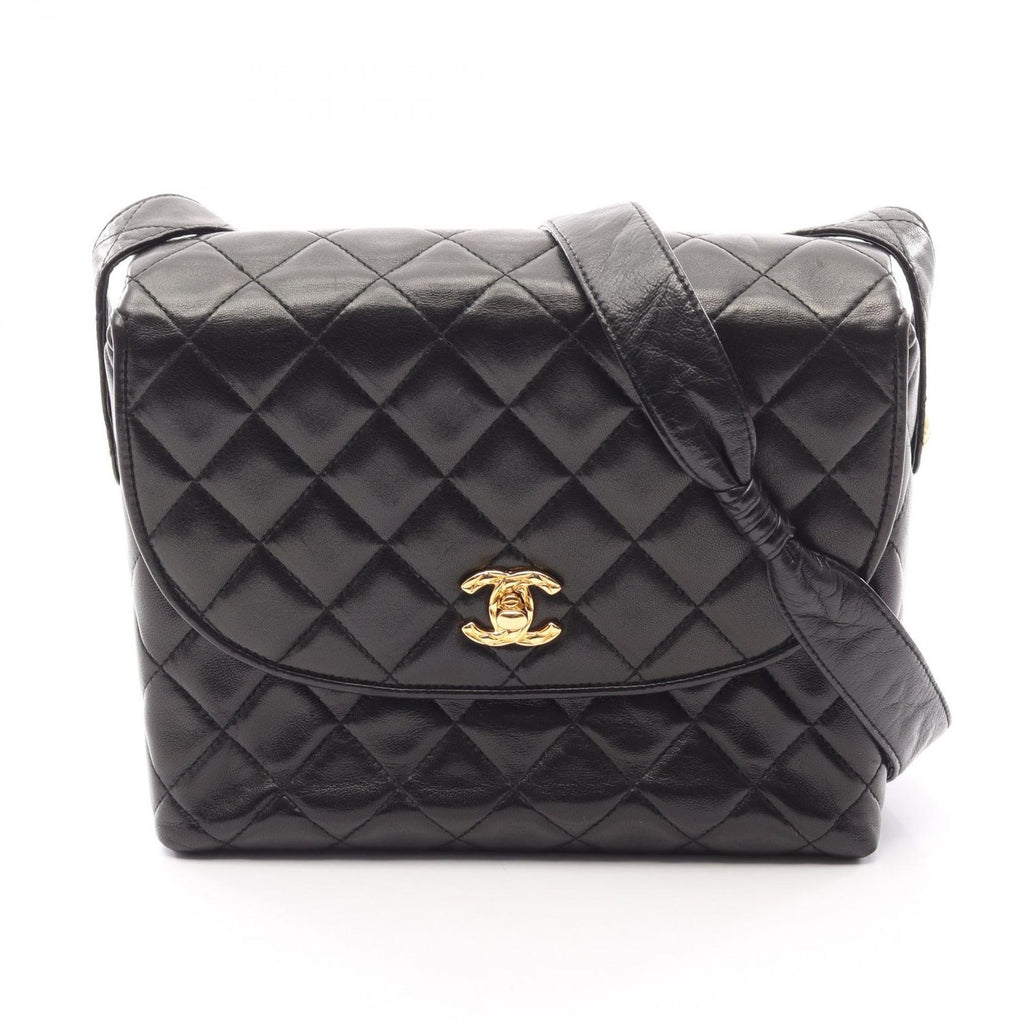 Chanel Shoulder Bag Quilted Black Lambskin