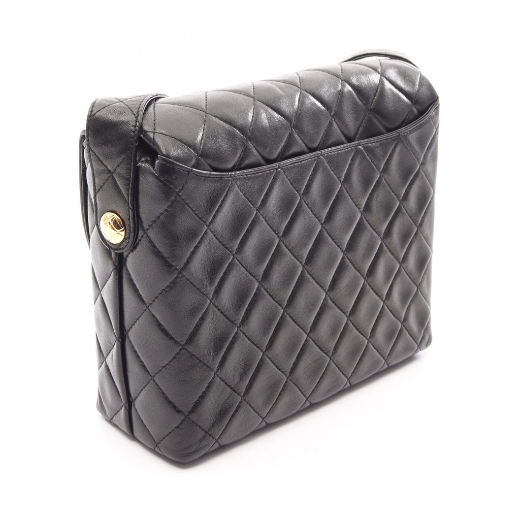 Chanel Shoulder Bag Quilted Black Lambskin — view 2