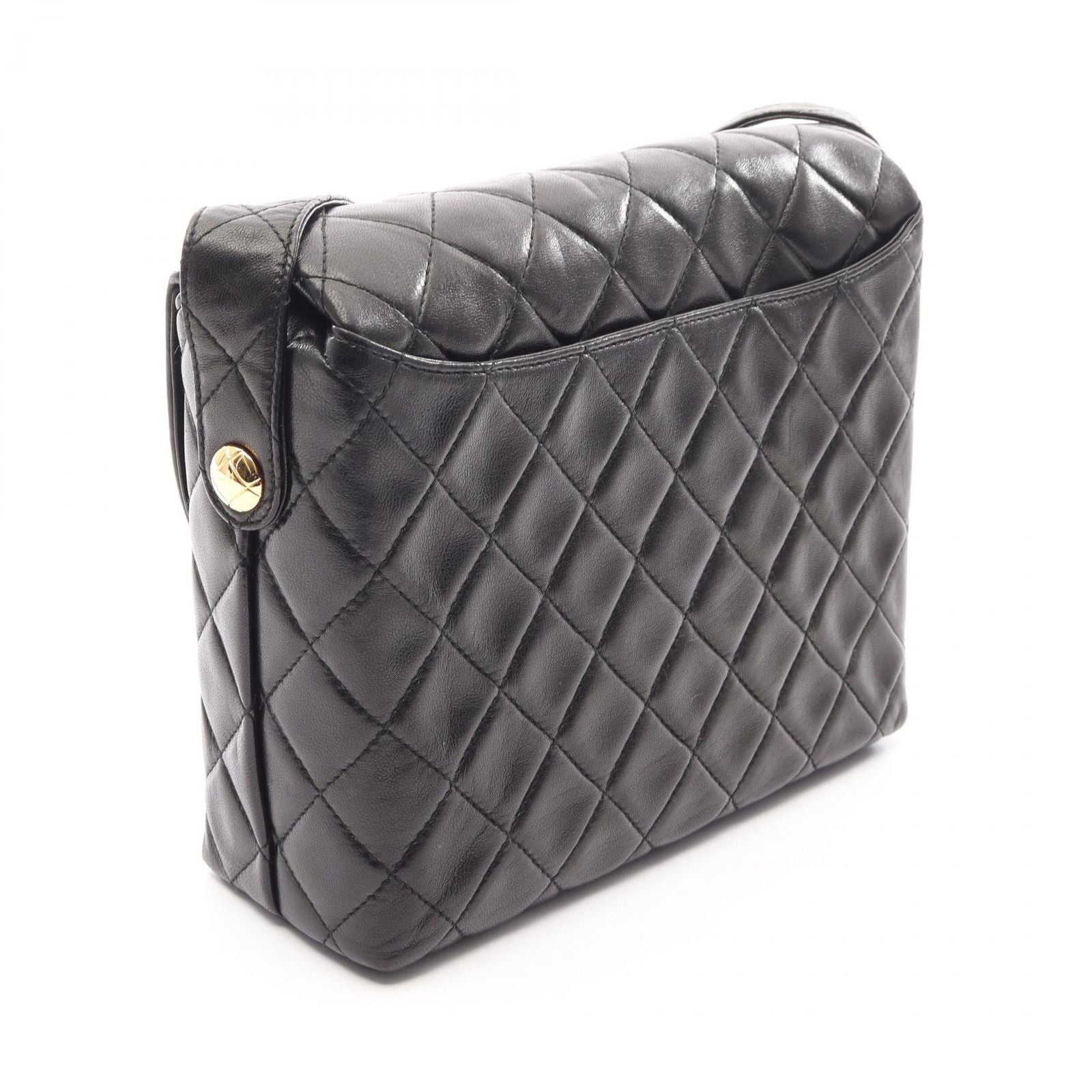 Chanel Shoulder Bag Quilted Black Lambskin — view 2