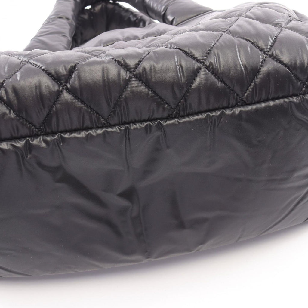 Chanel Coco Cocoon Black Nylon Leather Mini Boston — view 8
