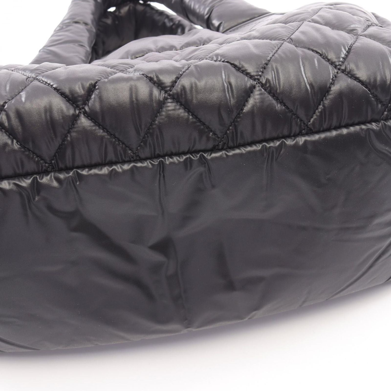 Chanel Coco Cocoon Black Nylon Leather Mini Boston — view 8