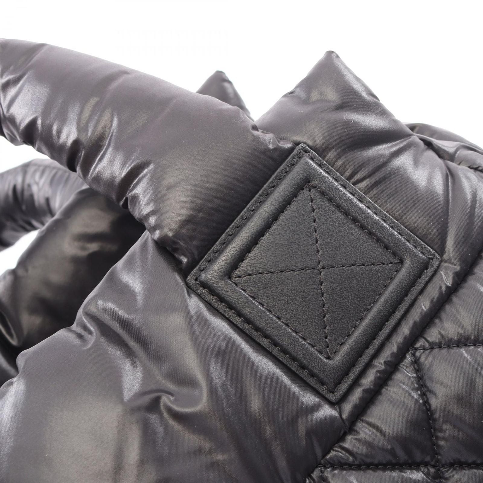 Chanel Coco Cocoon Black Nylon Leather Mini Boston — view 9
