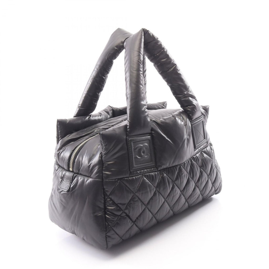 Chanel Coco Cocoon Black Nylon Leather Mini Boston — view 2