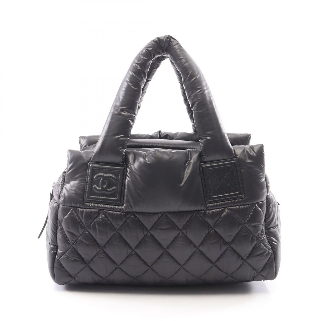 Chanel Coco Cocoon Black Nylon Leather Mini Boston