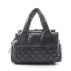 Chanel Coco Cocoon Black Nylon Leather Mini Boston