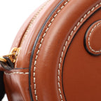 Celine Shoulder Bag Triomphe Oval Purse Cuile Brown Leather — view 8