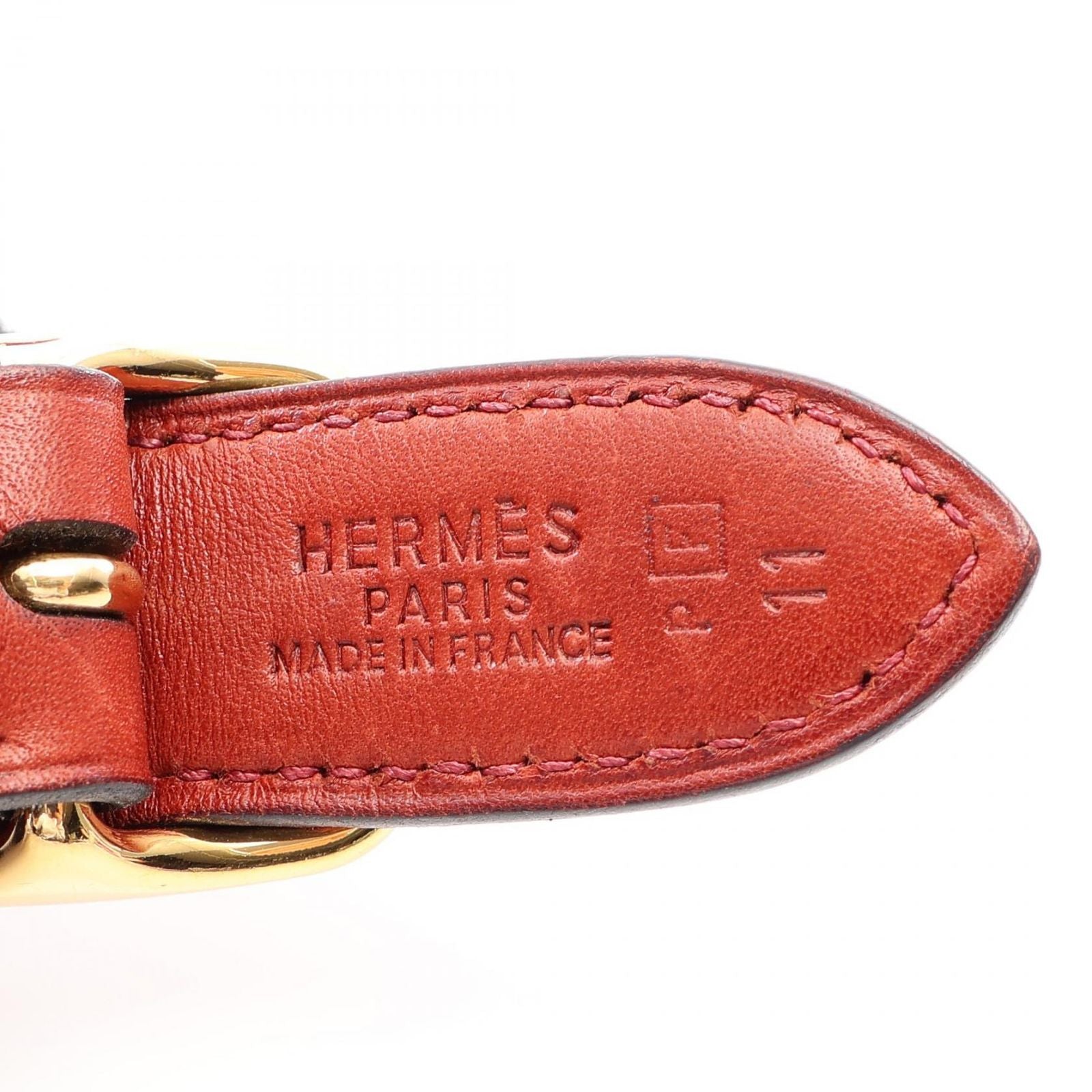 Hermes Shoulder Bag Trim 31 Ecru Red Leather — view 4