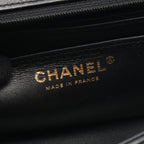Chanel Shoulder Bag Quilted Top Handle 2-Way Black Lambskin Mini Chain — view 4