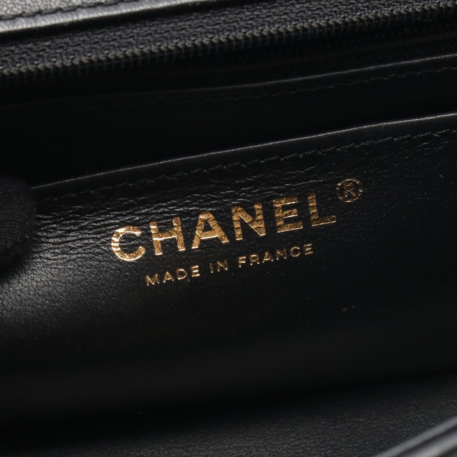 Chanel Shoulder Bag Quilted Top Handle 2-Way Black Lambskin Mini Chain — view 4