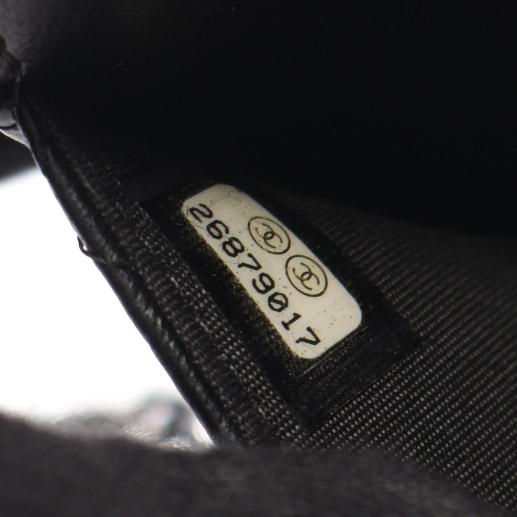 Chanel Shoulder Bag Quilted Black Leather Chain Wallet — view 5