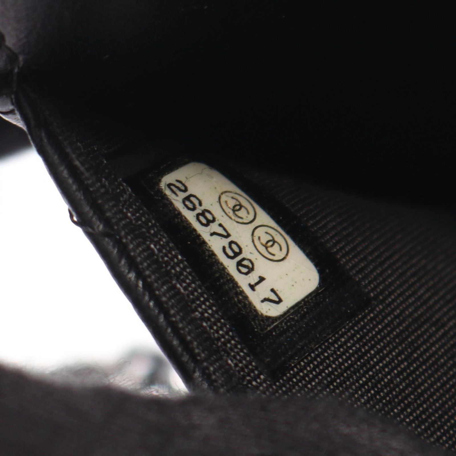 Chanel Shoulder Bag Quilted Black Leather Chain Wallet — view 5