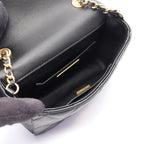 Chanel Shoulder Bag Quilted Black Lambskin Mini Crystal Coco Chain — view 3