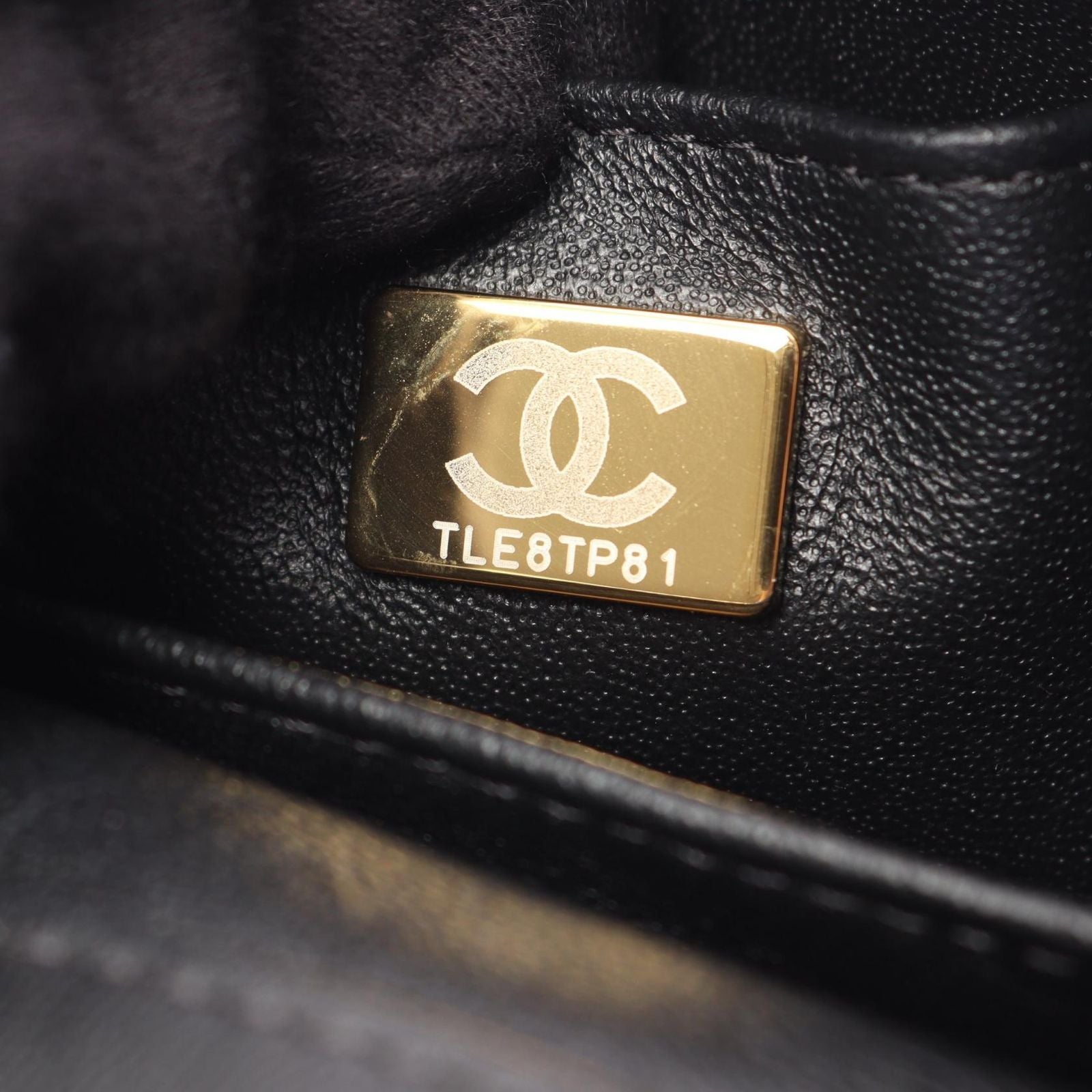 Chanel Shoulder Bag Quilted Black Lambskin Mini Crystal Coco Chain — view 5