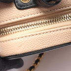 Chanel Shoulder Bag CC Figurine Small Vanity 2-Way Beige Calf Leather CC — view 7