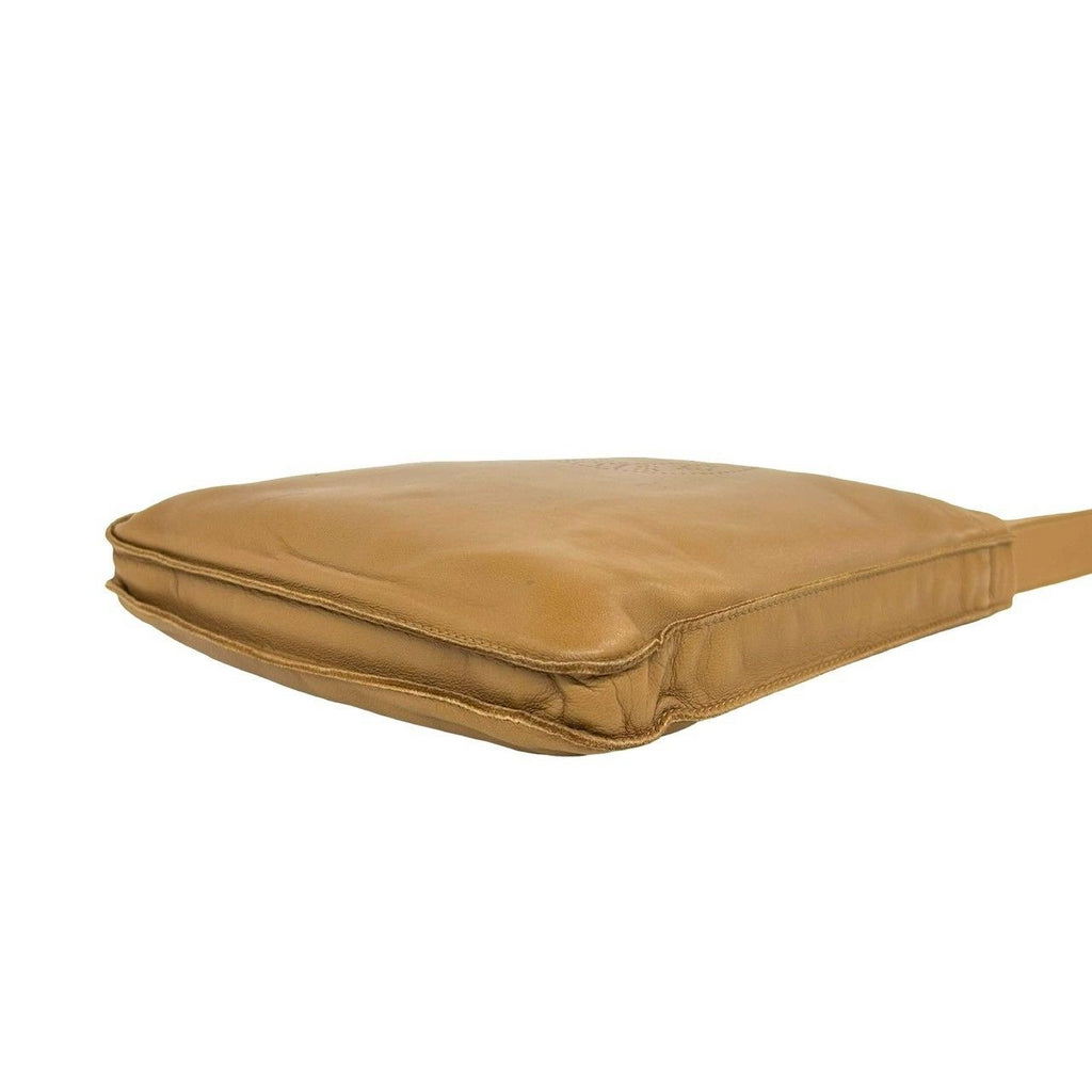 Hermes Clou de Selle Agno Milo Leather Shoulder Bag Pochette Brown — view 8
