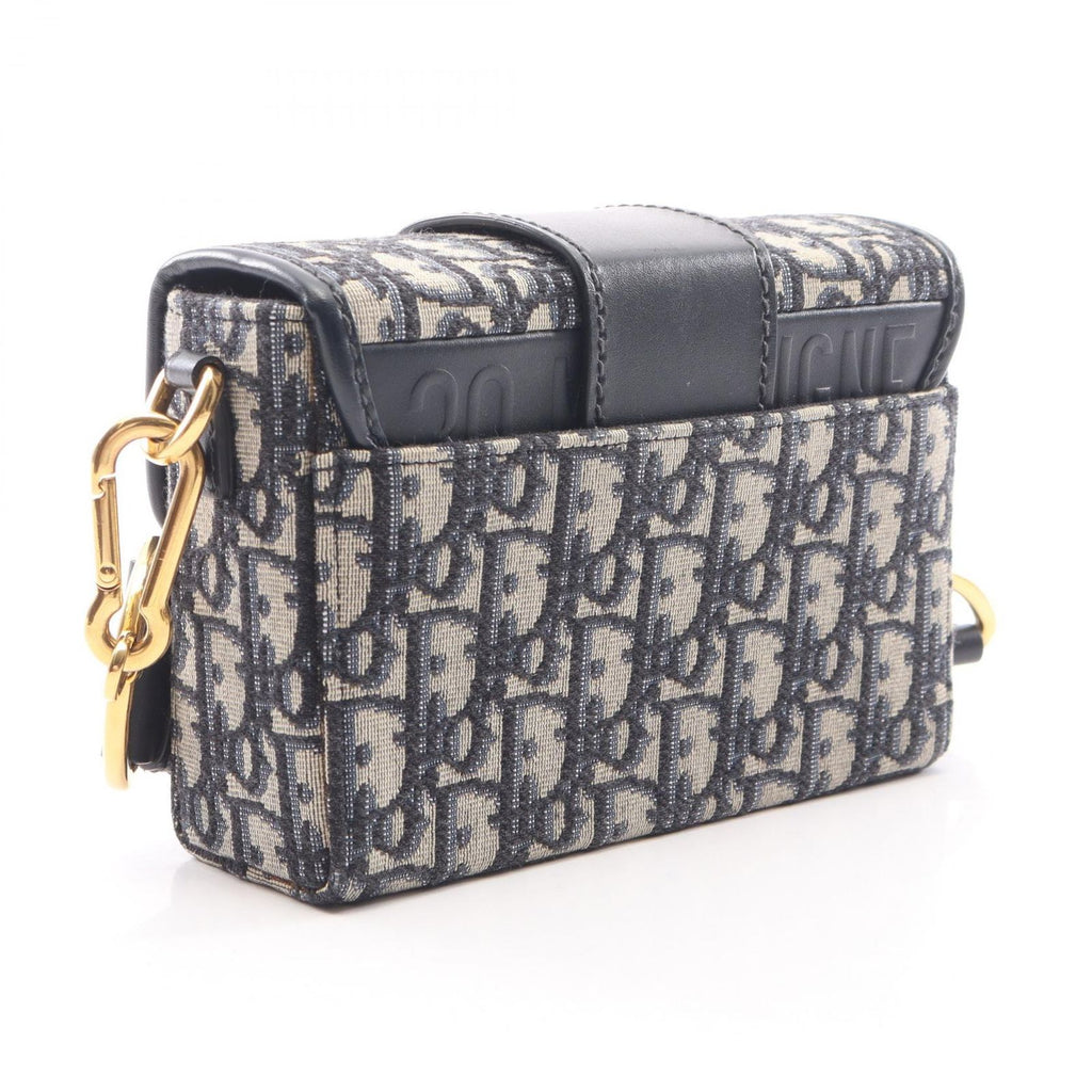 Dior Shoulder Bag 30 Montaigne Oblique Navy Canvas Leather 30 — view 2
