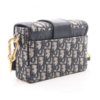Dior Shoulder Bag 30 Montaigne Oblique Navy Canvas Leather 30 — view 2