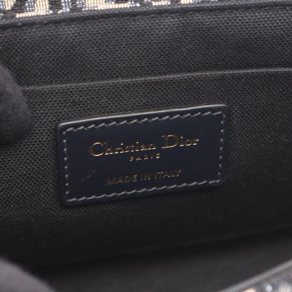 Dior Shoulder Bag 30 Montaigne Oblique Navy Canvas Leather 30 — view 4