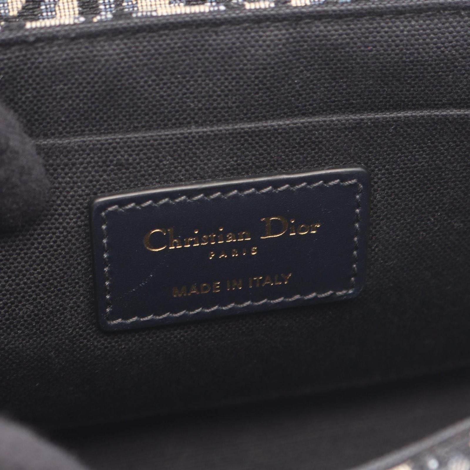 Dior Shoulder Bag 30 Montaigne Oblique Navy Canvas Leather 30 — view 4