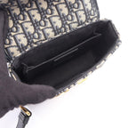 Dior Shoulder Bag 30 Montaigne Oblique Navy Canvas Leather 30 — view 3