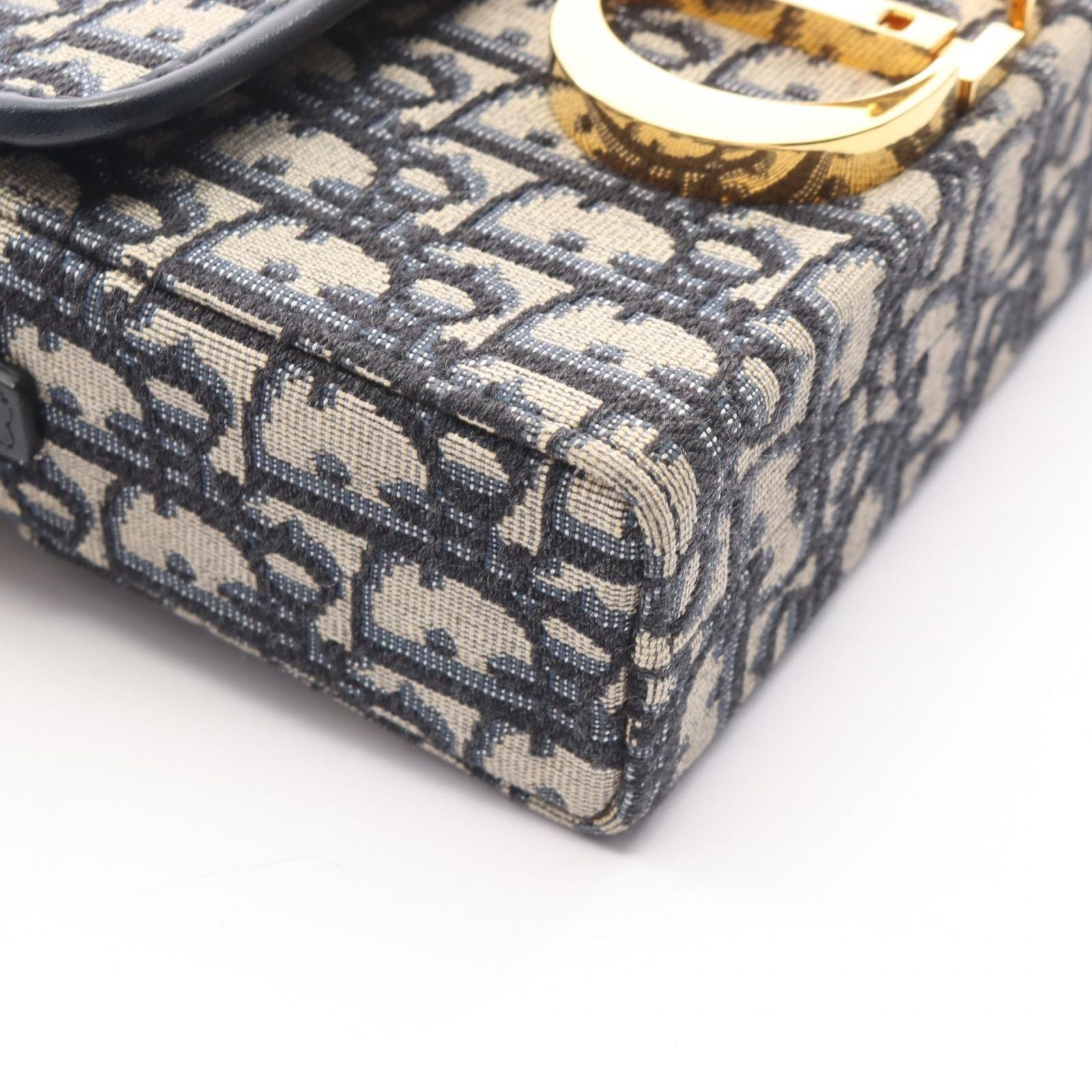 Dior Shoulder Bag 30 Montaigne Oblique Navy Canvas Leather 30 — view 7